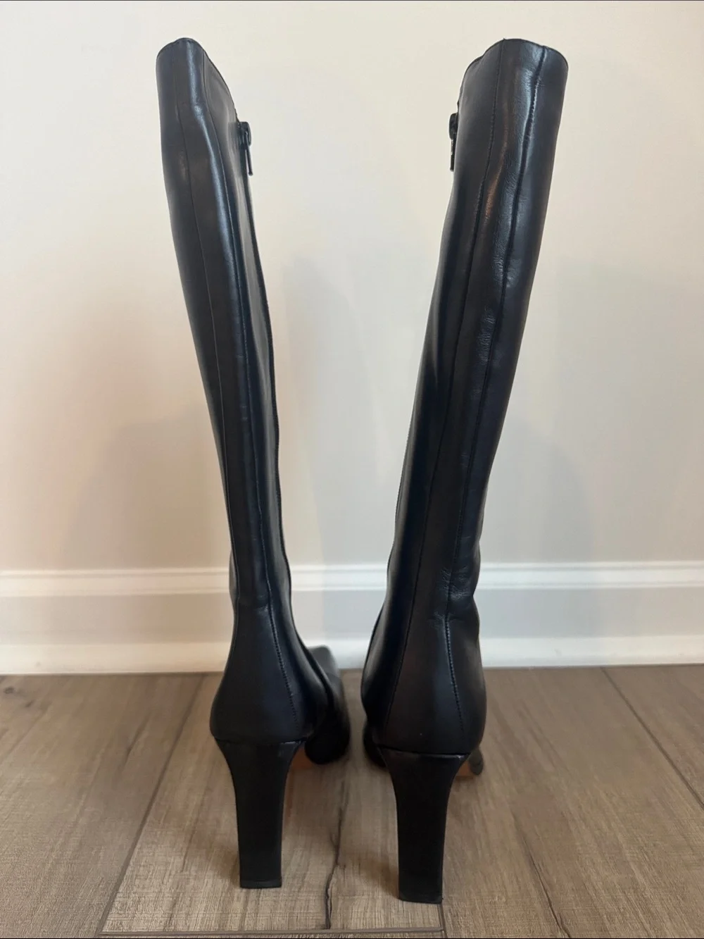 Charles David Black Over-the-Knee Square-Toe Boots size 37.5